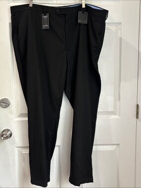 New NWT JV Black Dress Pants Viscose Wool Blend Classic Fit 50x32 Reflex Stretch